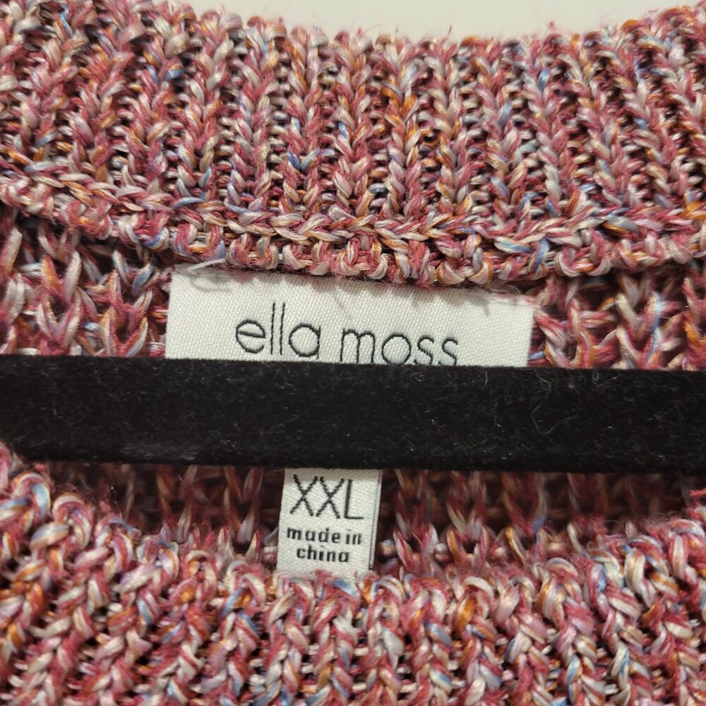 Ella Moss Sweater Vest Marge Multicolor Knit Sleeveless Long Juniors XXL - Picture 5 of 7